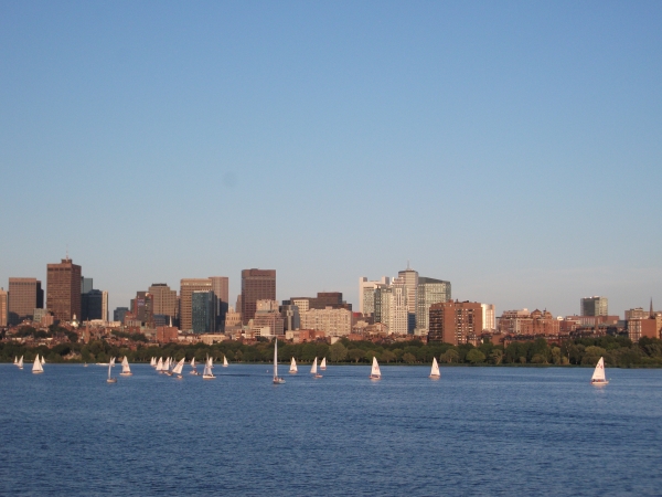 תצפית על בוסטון מנהר הצ'ארלס